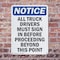Signmission All Truck Drivers Must OSHA Notice Sign, Plastic, 7in W x 10in L, 2PK OS-2PACK-NS-P-710-V-15227 - alternate 4